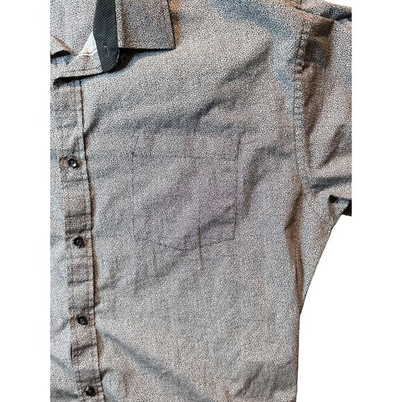 Jack Mens Long-Sleeve Button-Up Shirt 3XL Black & White Geometric Pattern Lightw - Picture 5 of 9